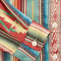 RRL By Ralph Lauren Jacquard Workshirt Red / Multi -Quality Clothing Store RRLbyRalphLaurenJacquardWorkshirtRedMulti 3