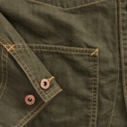 RRL By Ralph Lauren Linen-Cotton Herringbone Jacket Forest Green -Quality Clothing Store RRLbyRalphLaurenLinen CottonHerringboneJacketForestGreen 5