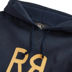 RRL By Ralph Lauren Logo Fleece Hoodie Faded Navy -Quality Clothing Store RRLbyRalphLaurenLogoFleeceHoodieFadedNavy30075 3
