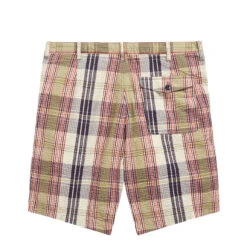 RRL By Ralph Lauren Officer Seersucker Madras Short Multi Blue -Quality Clothing Store RRLbyRalphLaurenOfficerSeersuckerMadrasShortMultiBlue 5