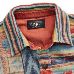 RRL By Ralph Lauren Patchwork Workshirt Jumper Rust Multi -Quality Clothing Store RRLbyRalphLaurenPatchworkWorkshirtJumperRustMulti30071 4