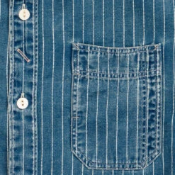 RRL By Ralph Lauren Striped Indigo Twill Workshirt Med Indigo -Quality Clothing Store RRLbyRalphLaurenStripedIndigoTwillWorkshirtMedIndigo 4