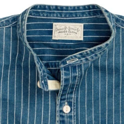 RRL By Ralph Lauren Striped Indigo Twill Workshirt Med Indigo -Quality Clothing Store RRLbyRalphLaurenStripedIndigoTwillWorkshirtMedIndigo 5