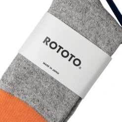 RoToTo Double Face Socks Light Orange / Light Gray -Quality Clothing Store RoToTo Double Face Socks Light Orange Light Gray 3
