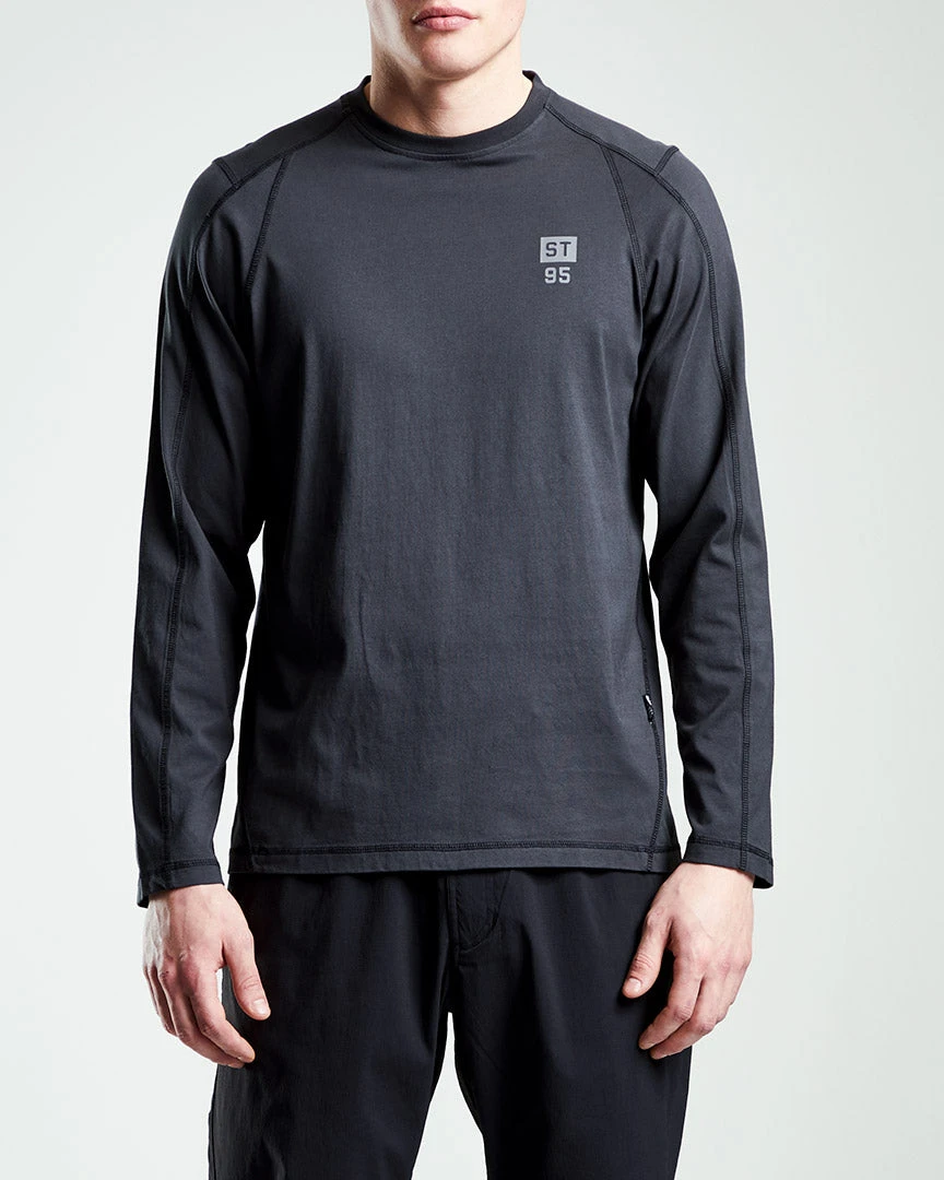 ST95 L/S Slogan Tee Black 2 ST95 L/S Slogan Tee Black - Image 2