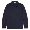 Sunspel Long Sleeved Riviera Polo Navy
