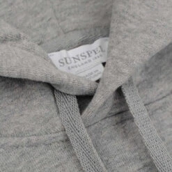 Sunspel Loopback Overhead Hoody Grey Melange -Quality Clothing Store Sunspel Loopback Overhead Hoody Grey Melange 2