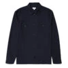 Sunspel Seersucker Overshirt Navy