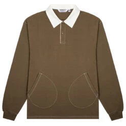 Uniform Bridge Pocket Stitch Polo Tee Tan