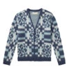 Anonymous Ism American Quilt Cardigan Blue