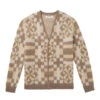 Anonymous Ism American Quilt Cardigan Khaki