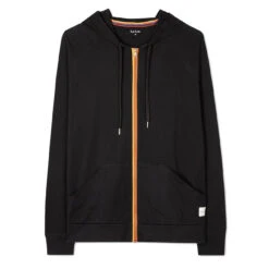 Paul Smith Zip Tape Hoodie Black