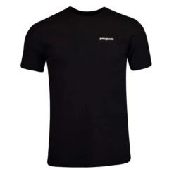 Patagonia P-6 Logo Responsibili Tee Black -Quality Clothing Store patagonia P6 logo responsibiliTee black